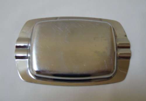 VINTAGE SADF SERVICES SCHOOL 'SINE NOBIS NIHIL' SOUVENIR CHROME-PLATED ASHTRAY c1970's