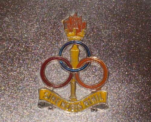 VINTAGE SADF SERVICES SCHOOL 'SINE NOBIS NIHIL' SOUVENIR CHROME-PLATED ASHTRAY c1970's