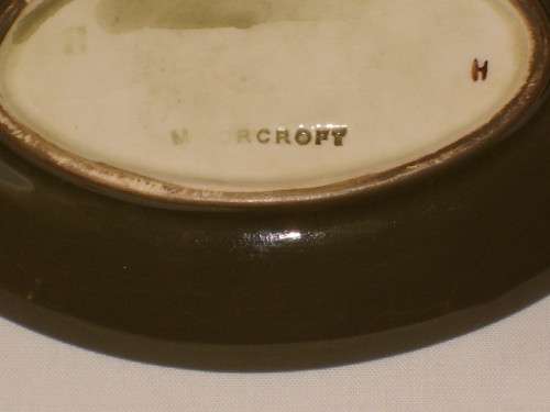 VINTAGE WALTER MOORCROFT CORAL HIBISCUS OVAL PIN DISH