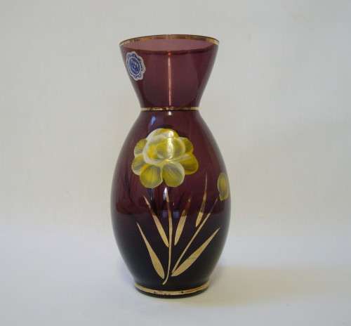 VINTAGE ITALIAN AMETHYST GLASS 12.5cm VASE