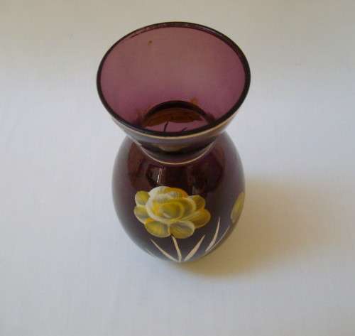 VINTAGE ITALIAN AMETHYST GLASS 12.5cm VASE