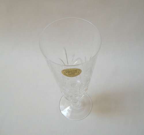 SET OF SIX VINTAGE FRENCH CRISTAL D'ARQUES CHANTILLY LEAD CRYSTAL CHAMPAGNE FLUTES