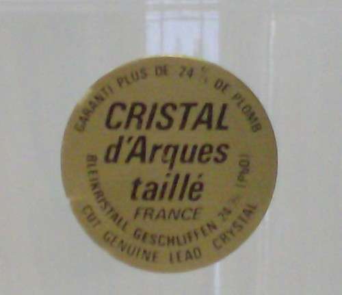 SET OF SIX VINTAGE FRENCH CRISTAL D'ARQUES CHANTILLY LEAD CRYSTAL CHAMPAGNE FLUTES