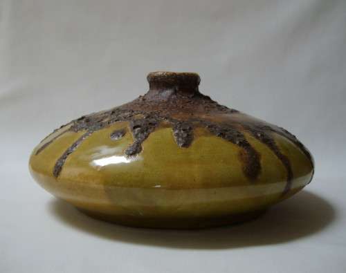 VINTAGE WEST GERMAN-STYLE FAT LAVA GLAZE VASE c1970s