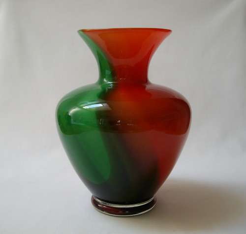 VINTAGE RETRO MURANO-STYLE ART GLASS 16.5cm VASE