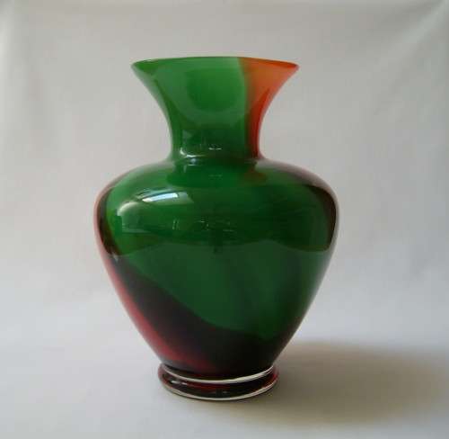 VINTAGE RETRO MURANO-STYLE ART GLASS 16.5cm VASE