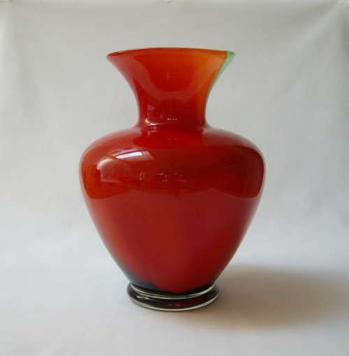 VINTAGE RETRO MURANO-STYLE ART GLASS 16.5cm VASE