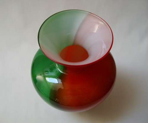 VINTAGE RETRO MURANO-STYLE ART GLASS 16.5cm VASE