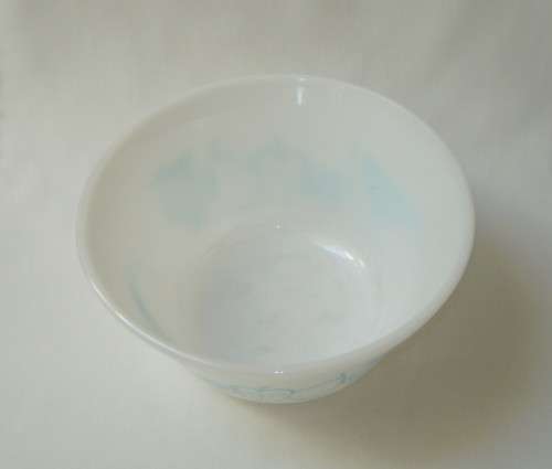 VINTAGE RETRO AMERICAN FEDERAL OVEN WARE MILK GLASS 20cm MIXING BOWL c1960s