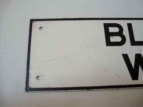 VINTAGE APARTHEID ERA 'BLANKES ~ WHITES' PAINTED METAL SIGN c1960's