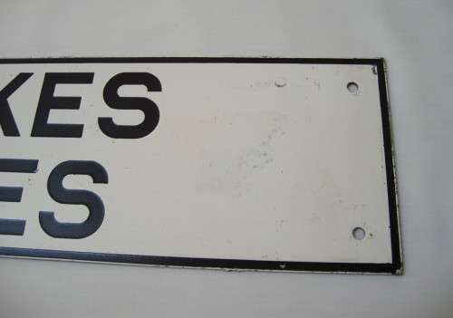 VINTAGE APARTHEID ERA 'BLANKES ~ WHITES' PAINTED METAL SIGN c1960's