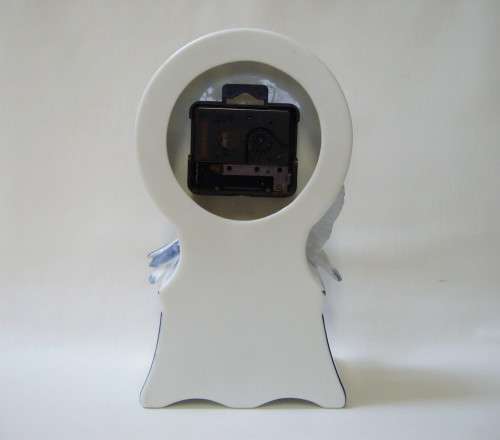 VINTAGE OUDE MOLEN DELFT BLUE 'WINDMILL & DOVES' MANTEL CLOCK ~ Not Working!!!