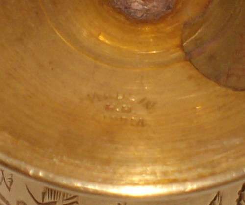 PAIR OF VINTAGE INDIAN BRASS 15.5cm VASES