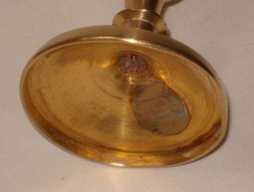 PAIR OF VINTAGE INDIAN BRASS 15.5cm VASES