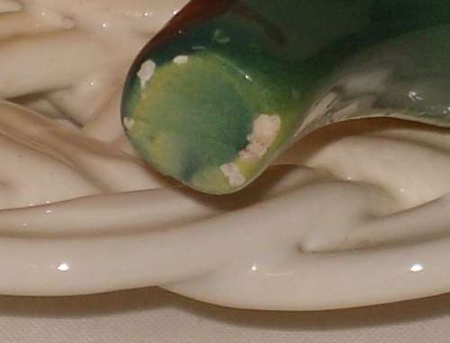 VINTAGE SPANISH MAJOLICA BASKET WITH ASSORTED FRUIT ~ Chipped!!!