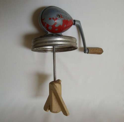 VINTAGE BLOW BUTTER CHURN 11.5cm MECHANISM ONLY c1950's