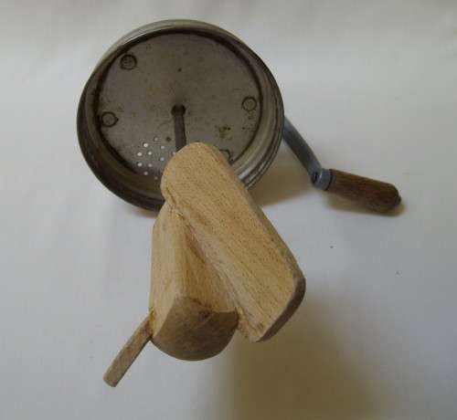 VINTAGE BLOW BUTTER CHURN 11.5cm MECHANISM ONLY c1950's