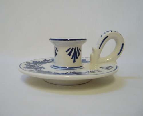 VINTAGE DELFT BLUE CHAMBER CANDLESTICK