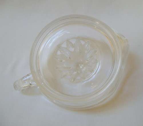 VINTAGE LARGE PRESSED GLASS CITRUS JUICER