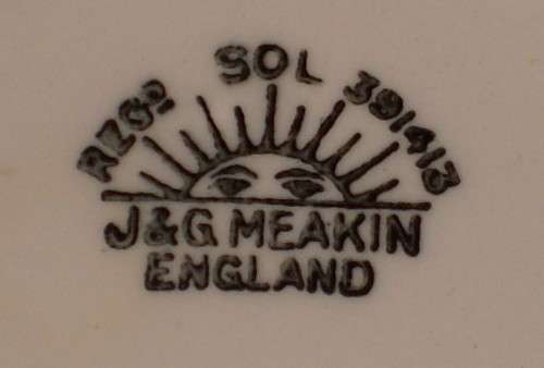 VINTAGE J & G MEAKIN 'ONE FINE DAY' COFFEE POT & LID c1948+