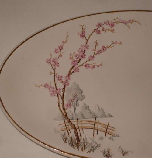 VINTAGE J & G MEAKIN 'ONE FINE DAY' OVAL SAUCE BOAT PLATE c1948+