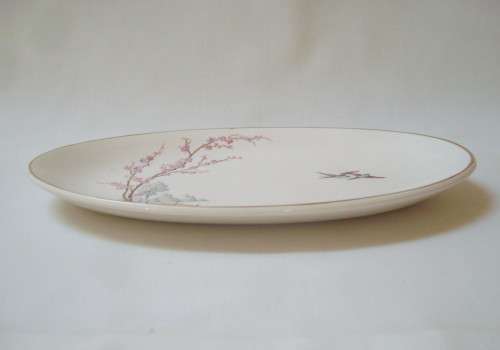 VINTAGE J & G MEAKIN 'ONE FINE DAY' OVAL SAUCE BOAT PLATE c1948+