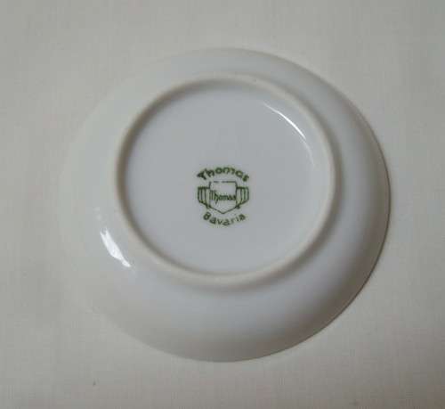 VINTAGE WEST GERMAN THOMAS FLORAL PORCELAIN 8.3cm PIN DISH c1970s