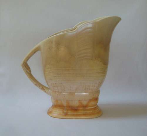ART DECO BESWICK WARE 21cm JUG VASE c1930s ~ Hairline Crack!