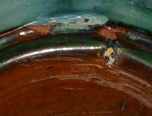 VINTAGE LINN WARE VIRIDIAN GLAZED SOUTH AFRICAN STUDIO POTTERY VASE c1940's