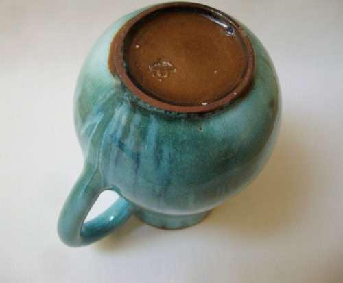 VINTAGE LINN WARE VIRIDIAN GLAZED SOUTH AFRICAN STUDIO POTTERY JUG c1940's