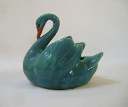 VINTAGE LUCIA WARE No: 3305 SWAN VASE c1940's ~ Repaired!!!