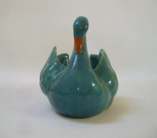 VINTAGE LUCIA WARE No: 3305 SWAN VASE c1940's ~ Repaired!!!
