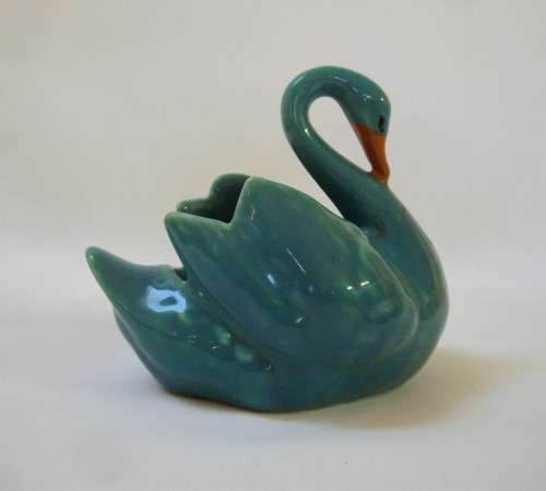 VINTAGE LUCIA WARE No: 3305 SWAN VASE c1940's ~ Repaired!!!