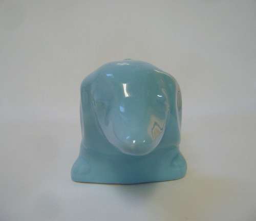 VINTAGE LUCIA WARE No: 2008 PALE BLUE DACHSHUND TROUGH VASE c1940s