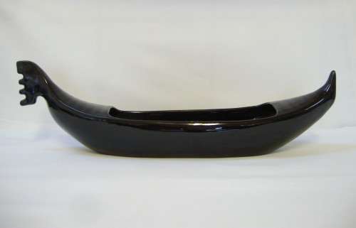 VINTAGE LUCIA WARE No: 6008 VENETIAN GONDOLA TROUGH VASE c1940s ~ Hairline!