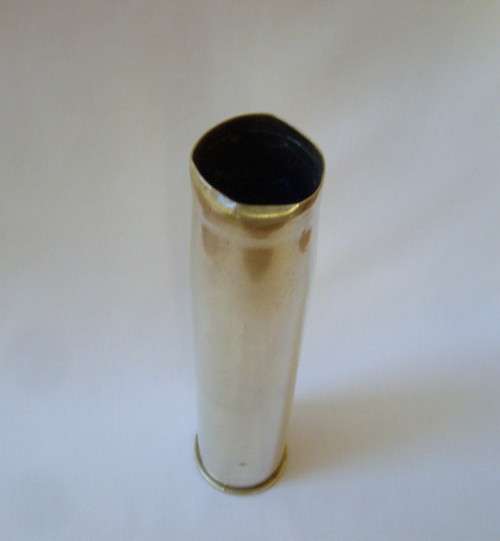 VINTAGE SOUTH AFRICAN - BRITISH 40MM MK4 BOFORS ANTI-AIRCRAFT CANNON BRASS SHELL CASING c1956