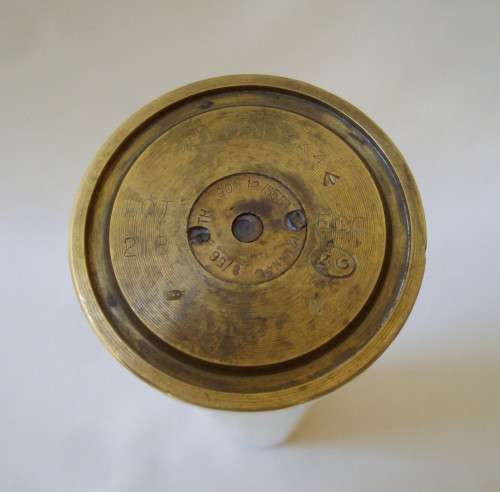 VINTAGE SOUTH AFRICAN - BRITISH 40MM MK4 BOFORS ANTI-AIRCRAFT CANNON BRASS SHELL CASING c1956