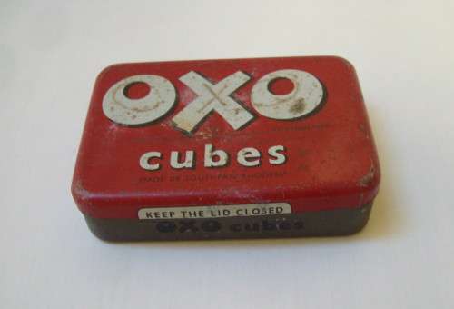 VINTAGE RHODESIAN OXO 12 CUBES TIN