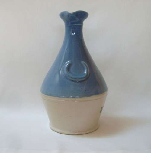 VINTAGE BUCHAN OF PORTOBELLO SCOTLAND STONEWARE 22cm WHISKY FLAGON
