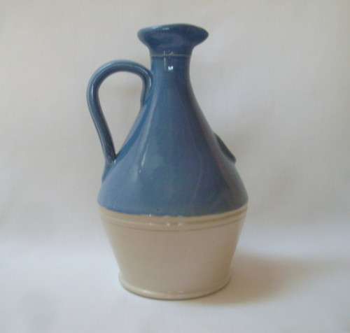 VINTAGE BUCHAN OF PORTOBELLO SCOTLAND STONEWARE 22cm WHISKY FLAGON