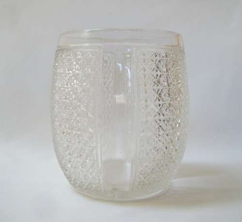 VINTAGE PRESSED GLASS ICE BUCKET ~ No Cover!