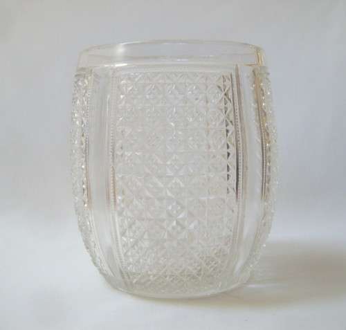 VINTAGE PRESSED GLASS ICE BUCKET ~ No Cover!