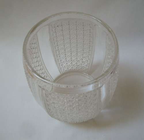 VINTAGE PRESSED GLASS ICE BUCKET ~ No Cover!