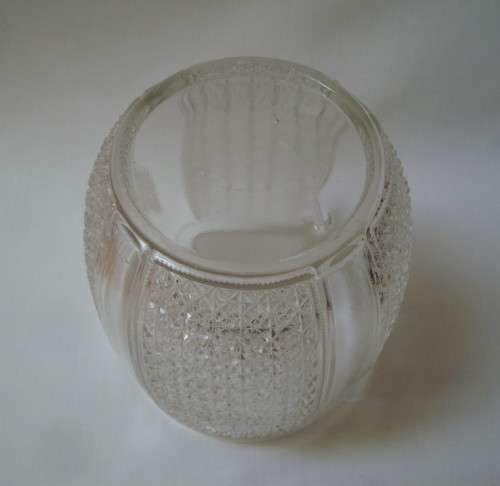 VINTAGE PRESSED GLASS ICE BUCKET ~ No Cover!