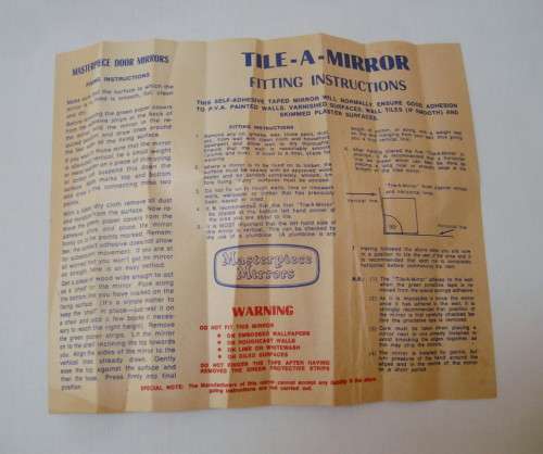 VINTAGE MASTERPIECE MIRRORS 'RHODESIA COAT-OF-ARMS' TILE-A-MIRROR c1970s