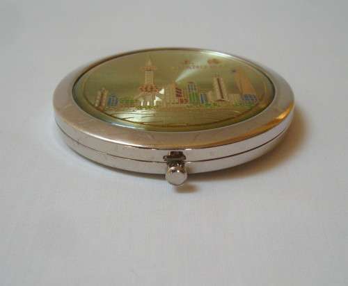 CINDY 'SHANGHAI SKYLINE' DOUBLE MIRROR MAKEUP COMPACT