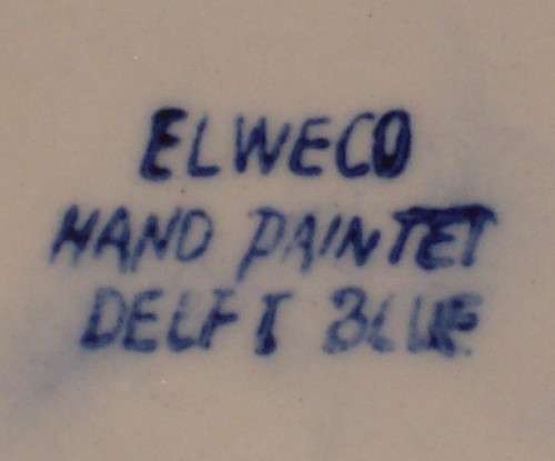 VINTAGE ELWECO DELFT BLUE 'WINDMILL' 14.5cm WALL PLATE