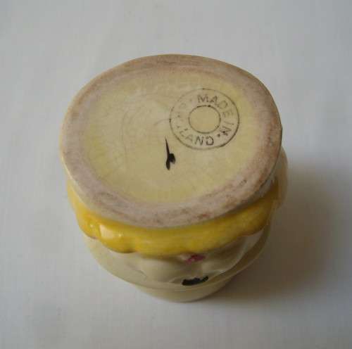 VINTAGE ENGLISH FIGURAL DOG EGG CUP ~ Stained!