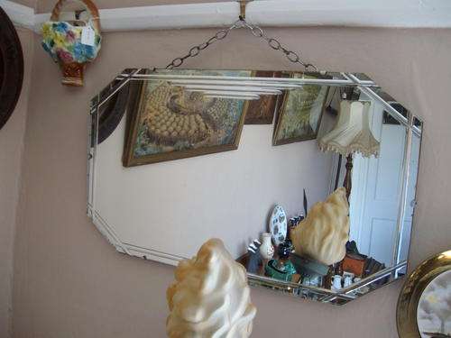 VINTAGE ART DECO WALL MIRROR c1930's
