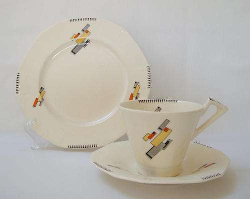 ART DECO ALFRED MEAKIN "MARIGOLD" TEA TRIO c1937